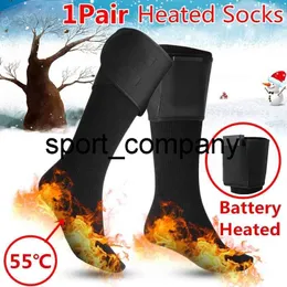 1 Pair Heated Socks Winter Electric Rechargeable Battery Leg Heating Warmer Socks Feet Thermal Cycling Sport for Men and Women
