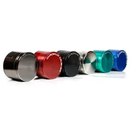 Accessori per fumatori all'ingrosso Grinders 40mm / 50mm / 55mm / 63mm / 75mm Herb Grinder Spice Crusher Dry Tobacco Grinder CNC Denti 4 strati 6 colori