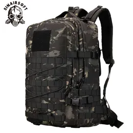 Plecak Nylon Camping Tactical 45L Wojskowy Wojskowy Plecak Mężczyźni Camping Tactical Plecak Wędrówki Sport Molle Pack Climback Torba