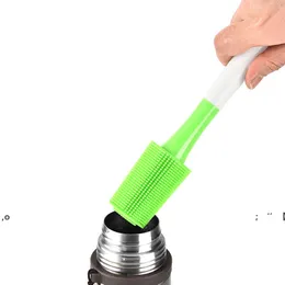 Silicone Bottle Brush Cup Cleaner Glassware Baby Milk Feeding Bottle Cleaning Brush 360 Rotation Washing Brushes RRE11510