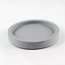 Round Base Tray Silicone Mold Concrete Jewelry Organizer Mould Cement Candle Holder Decoration 210722