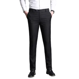 Style garnituru Pants Men Business Spodni Klasyczna sukienka męska spodni pełna długość spodni szary czarny swobodny sukienka garnitur rozmiar 32