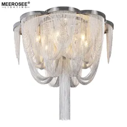 Współczesne lampy wisiorek Post Nowoczesne luksusowe żyrandole srebrne oświetlenie wewnętrzne do salonu Foyer New Design Home Decor