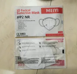 Maschera KN95 FFP2 CE Lista bianca UE Fornitura di fabbrica Anti-Fog Haze Influenza filtro antipolvere 95% Maschera protettiva riutilizzabile a 5 strati Mascherine per adulti