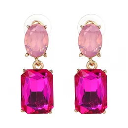 10 Colors Shiny Crystal Dangle Earrings Brincos Charm Rhinestone Drops Earring Fashion Wedding Jewelry