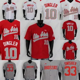 Camisa de beisebol do estado de Ohio Nolan Clegg Colton Bauer Archer Brookman Sam Wilson Nick Erwin Noah West Aaron Hughes Matt Carpenter Marcus