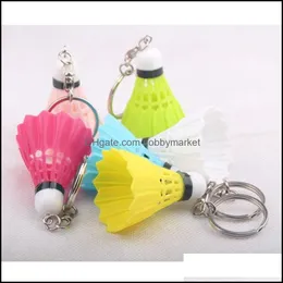 Key Rings Jewelry 55*40Mm Badminton Chain Pendant, Creative Mobile Phone Aessories Keychain Aessory Sports Gift Ship Drop Delivery 2021 Hlmb