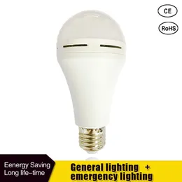 Luzes de emergência E27 LED SMART BULBO 9W 7W LUZ 85-265V Lâmpada de iluminação de bateria recarregável para bombillas em casa Bombilas fria branca