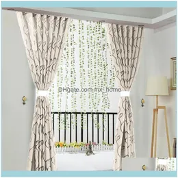 Vorhang Deco El Supplies Home Gardencurtain Drapes 2 Stück Windows Vorhänge Ranken Blätter Tüll Tür Fenster Blackout Thermal Drape Panel Shee