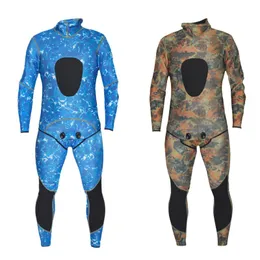 تسبع ارتداء الرجال متعددة الألوان كامو كامل الجسم 2 قطعة مجموعة 3 مم غوص الغوص للرياضات المائية