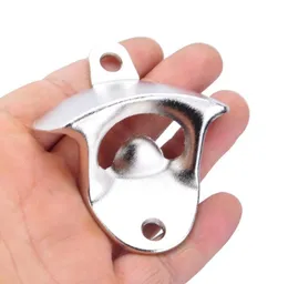 100pcs Fashion Silver Stainless Steel Wall Mount Openers Bar Beer Soda Glass Cap Bottle Opener Kitchen Tool SN4108