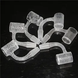 20pcs Rauchen vollständig geschweißte Sandstrahlen Quarz Banger 14mm männliche domantlose Nägel für Bongs Dab Rigs Glasblasen Kohlenhydrate DHL