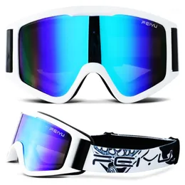 Winter Adults Kids Professional Ski Goggles Double Lens UV400 Anti-fog Sun Proof Skiiing Glasses Snow Eyewear Gafas Mens