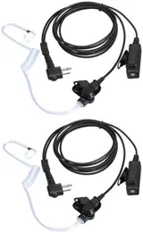 Motorola Walkie Talkies Headset com microfone, fone de ouvido de tubo acústico de 2 pinos e PPT para CP200 GP2000 XU1100 Pro1150 MU12 (2-em)