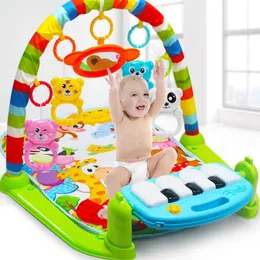 Barnens gym baby leksak piano musik filt intellektuell utveckling musik barn gym crawling aktivitet mattor leksaker L4 210724