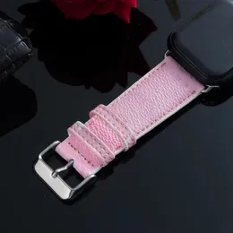 Luxus-Farbkaviar-Muster-Uhr-Armband-Uhren-Uhr-Uhr 42mm 38mm 40mm 44mm für iwatch 2 3 4 5 Bänder Lederarmband Mode Streifen Link