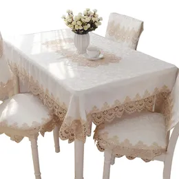 European lace tablecloth rectangular round square coffee cover home decor towel textile dining runner cloth 210626