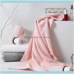 Handduk Textiles Hem Gardentowel Lyxig bomull Bad Stora Soft Absorberande Män Kvinnor Par Jacquard Inslagna Rosa Big Tjock Badrum 6mm46 D