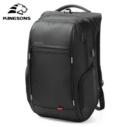 Mochilas kingsons laptop 15 polegadas usb carregando anti roubo mochila homens viagem mochila repelente água sacos de escola macho mochila 202211