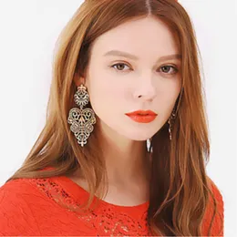 Hollow Leaf Drop Dangle Earrings For Women Bohemian Vintage Gold Silver Black Color Fashion Boho Pendientes Boucle Oreille Femme