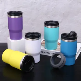 Vacuum 14OZ spraying Tumblers color stainless steel bottle with lid car ice tyrant coffee cup