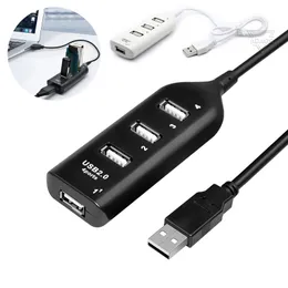 Mini USB High Speed ​​4-Port 4 Port Usprzęt udostępniający Sieć Przełącznik do laptopa PC Notebook Black / White