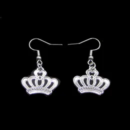 New Fashion Handmade 22*18mm Imperial Royal Crown Earrings Stainless Steel Ear Hook Retro Small Object Jewelry Simple Design For Women Girl Gifts