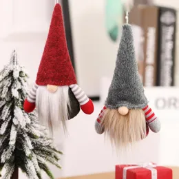 Jul Santa Gnome Plysch Dollull Söt Ornament Handgjorda Elf Leksaker Nyår 2021 Heminredning Present Julgransdekorationer