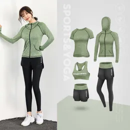 Set da corsa Arrivo Donna Tuta sportiva da jogging Basket Intimo Abbigliamento sportivo Calzamaglia da palestra Tuta Abbigliamento da allenamento1