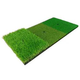 Golfträning Aids Practice Mat Artificiell Lawn Gräs Gummi Pad Backyard Outdoor Golf Hitting Mat Slitstarkt Training Pad Y0706