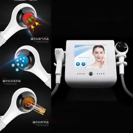 Nyaste teknik RF ThermoLift Skin Åtdragningsmaskin med 2 Handtag Kylvakuumradiofrekvens för ansiktslyftande kroppsformning