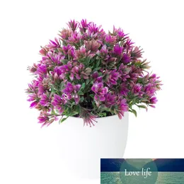 1 sztuk / zestaw sztuczna roślina doniczkowa bonsai plastikowa doniczka ornamenty symulacyjne kwiat trawy party wystrój domu biurko dekoracji