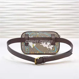 Toppstil Män och Kvinnor Midja Väskor Äkta läderväska Fanny Pack Printed Designer FunnyPacks