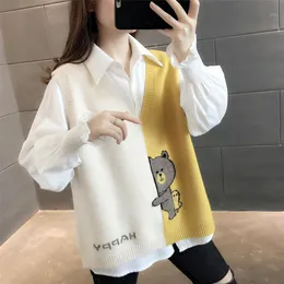Running Jackets Hongxing Erke Suit 2022 Women's College Style Shirt Vest Two-piece Sweater Top Spring Fashion