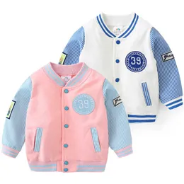 Baby Baseball Coat Spring Autumn Fasion Kid's Clothing Toddler Children Patchwork Long Sleeve Jacket For Boys 3 5 9Year 210529