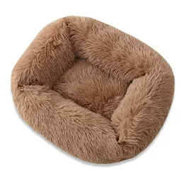 Dog Łóżka Dom Sofa Plac Bawełna Pluszowa Mata XL 20 CM dla małych średnich psów Duży Labradors Cat House Pet Bed Drop 210915