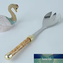 Świąteczny łyżka Zestaw Prezentowy Sałatka Saling Łyżka Stainless Steel Creative Gold Folia Wedding Fork Elegancka tableware dla domu Cena fabryczna Ekspert Projektowa jakość