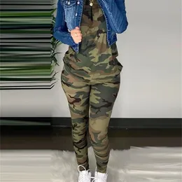 女性ファッションカジュアルツーピースセットスポーツウェア女性秋服迷彩ハーフスリーブトップフィットパンツ211105
