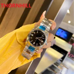 Три игольные кварцевые часы движения 36 мм лучшие бренд моды влюбленные мужские спортивные часы женщины мужские подарки 904L наручные часы из нержавеющей стали