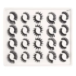 20Pairs Spessa falsa ciglia miscela stile faux 3d visone ciglia multistrato soffice morbido estensione lash prolunga crudeltà gratis falso occhio ciglia trucco