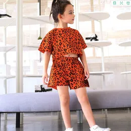 4 colour!Children Designer Clothing Sets Fashion Leopard Print Set Girls Brand Suits Kids Novelty Luxury Tops+ Pants Two Piece suit,size 80-130cn