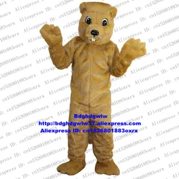 Mascot trajes marrom longa peles groundhog bobac sisel tarabagane hamster cricetulu susliks gopher mascote traje fotos promoção zx557