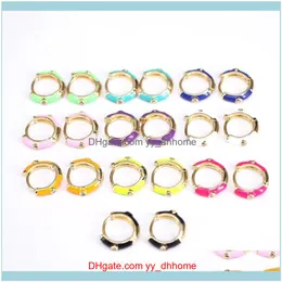 أقراط المجوهرات 2pairs/Lot 24mm عالية الجودة Micro Pave Cz Mix Mix Color Mix Jewelry Jewelry Dircle Adring Adring for Women Hie Drop Delive