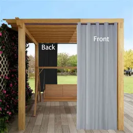 Outdoor Waterproof Curtain, Blackout Eyelet Curtain for Porch, Pergola, Cabana, Covered Terrace, Gazebo, Dock or Beach House 210913