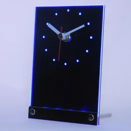 Zegary ścienne TNC-TM Custom Made Your Design 3D LED Stołu Stół Zegar