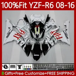 Yamaha YZF-R6 YZF600 YZF R 6 YZF White Black R6 600 YZFR6 08 09 10 11 12 13 14 15 16 99NO.40 YZF-600 2008 2009 2012 2014 2014 2015 2016 주사 바디