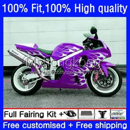 Тело мотоцикла для Suzuki GSXR 1000CC 1000 CC Injection Flows Break Code 24NO.153 GSXR-1000 00-02 GSXR1000 K2 00 01 02 GSX-R1000 Purple Flame 2000 2001 2002 OEM