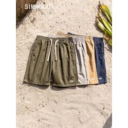 Simwood Sommar Oversize Drawstring Shorts Men 100% Bekväm Loose Plus Size Brand Clothing SK130012