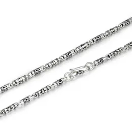 BOCAI Nowy Trendy 100% Pure S925 Silver Jewelry Retro Starlight Cylinder Oryginalny Kreatywny Osobowość Mężczyźni i Kobiety Naszyjnik