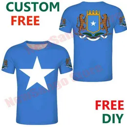 Somalijska flaga narodowa Koszulki, Somalis Ludzie T-shirt, Moda Etniczny styl Casual Sports Harajuku Luźna T Shirt Top Odzież X0602